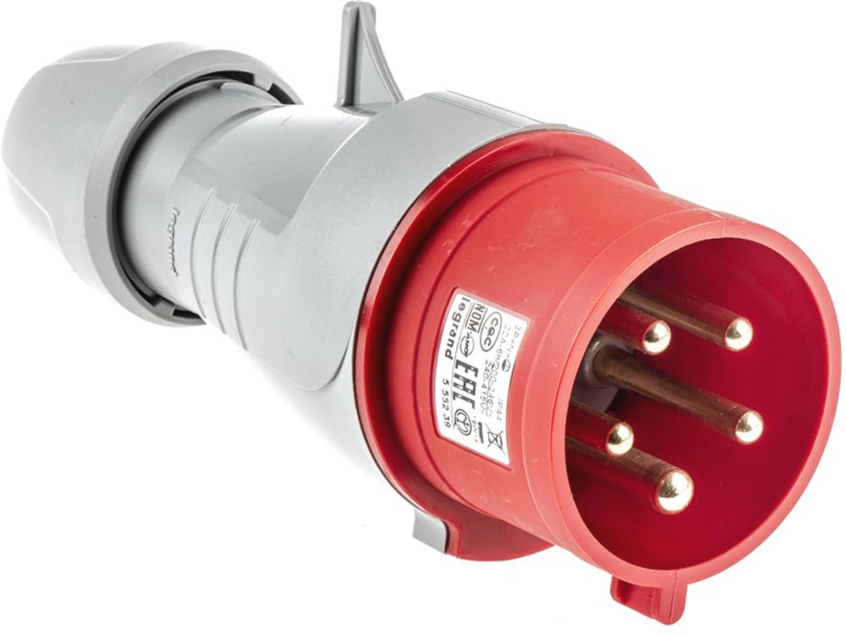 CEE 32A stekker 5-polig (3P+N+PE) 400V/32A IP44
