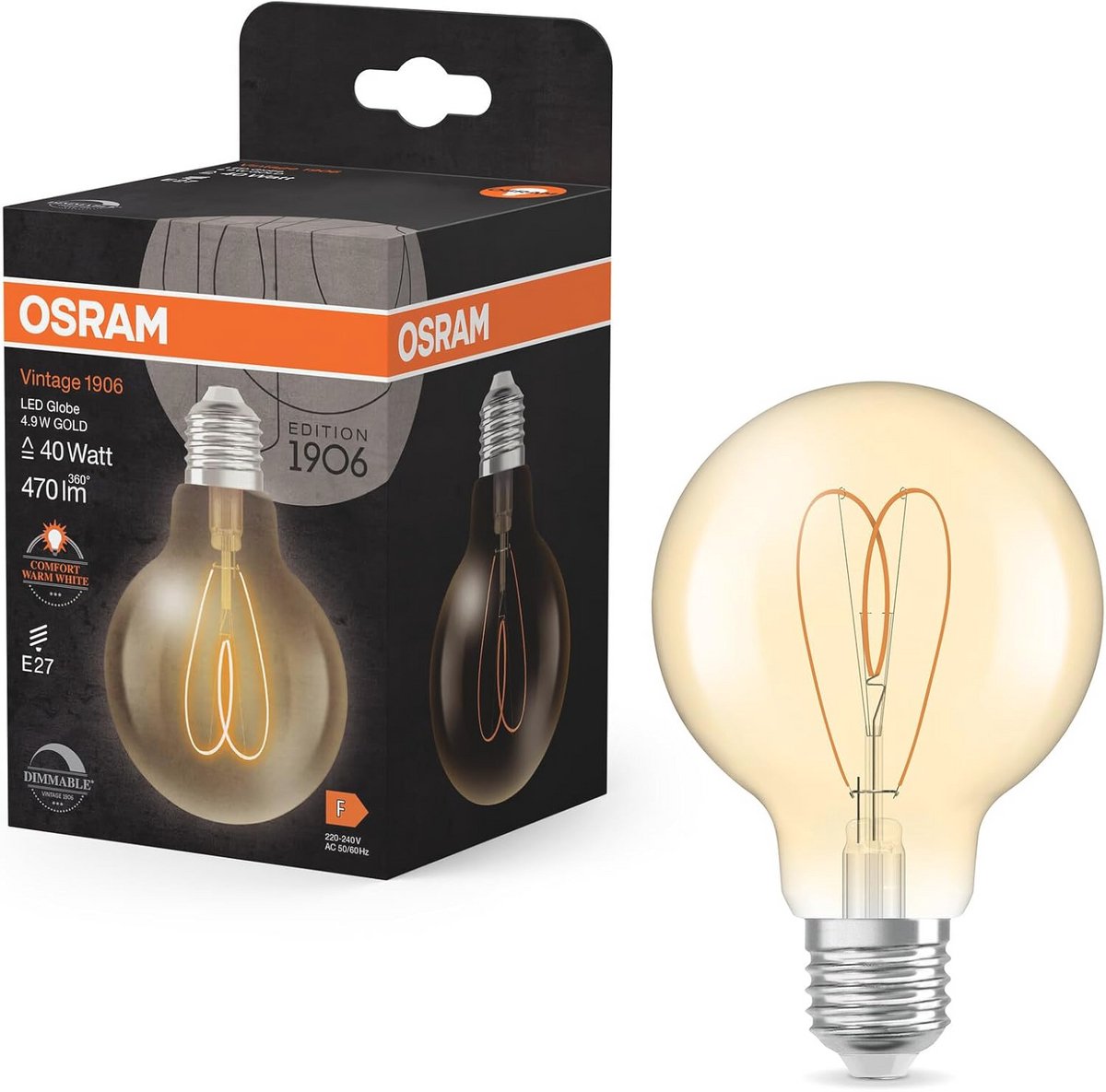 Dimmbare LED-lamp in klassieke balvorm - Vintage design met warm wit licht
