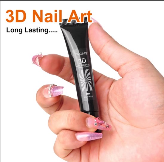 Foto: 3d sculpting gel clear 10 ml nail art gel voor 3d designs uv led voor professionele diy nail art perfect voor 3d shapes decoraties kunst nagellak