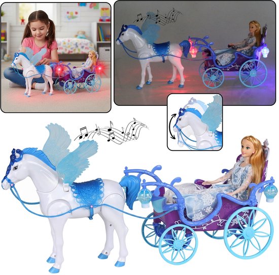Grande Poupée Cheval En Bois Clair – Jouet Vintage Déco