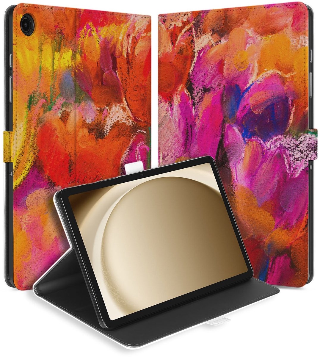 Samsung Galaxy Tab A11 Plus Book Case Hoesje met Standaard Tulips