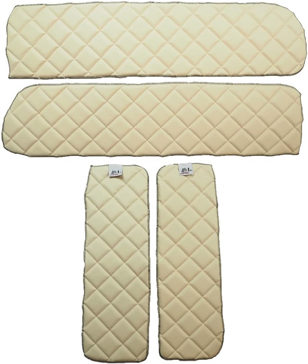 Raamhor gewatteerd voor hoge cabine vrachtwagens - set van 4, lichtbeige kunstleer met schuim
