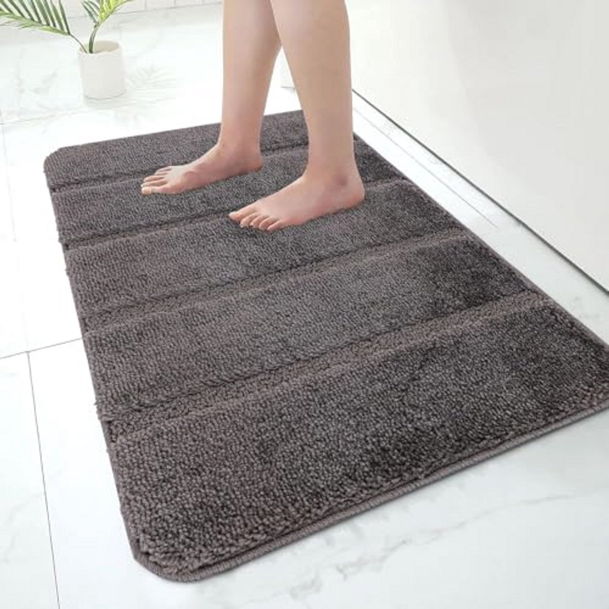 Antislip Badmat voor Badkamer - Zachte Microvezel, Waterabsorberend, Wasbaar, 40 x 60 cm, Rechthoekig