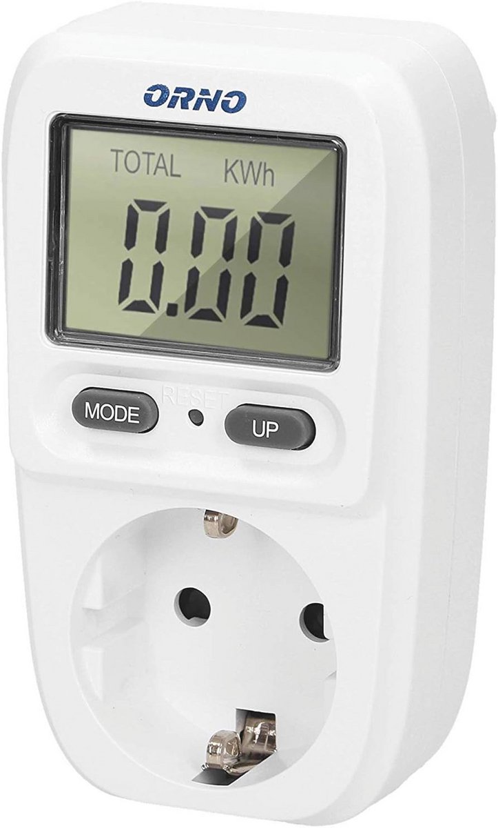 Elektriciteitsmeter voor Stopcontact met LCD Scherm en Energiekostenmeting - Max. Vermogen 3680W