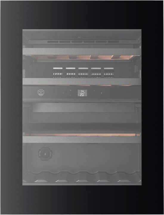 Nestor M Wijnkoelkast - inbouw of onderbouw NWVS232FN1 - Push2Open - 2 zones - 32 Flessen - 3 kleuren LED - Koolstoffilter - 36 dB