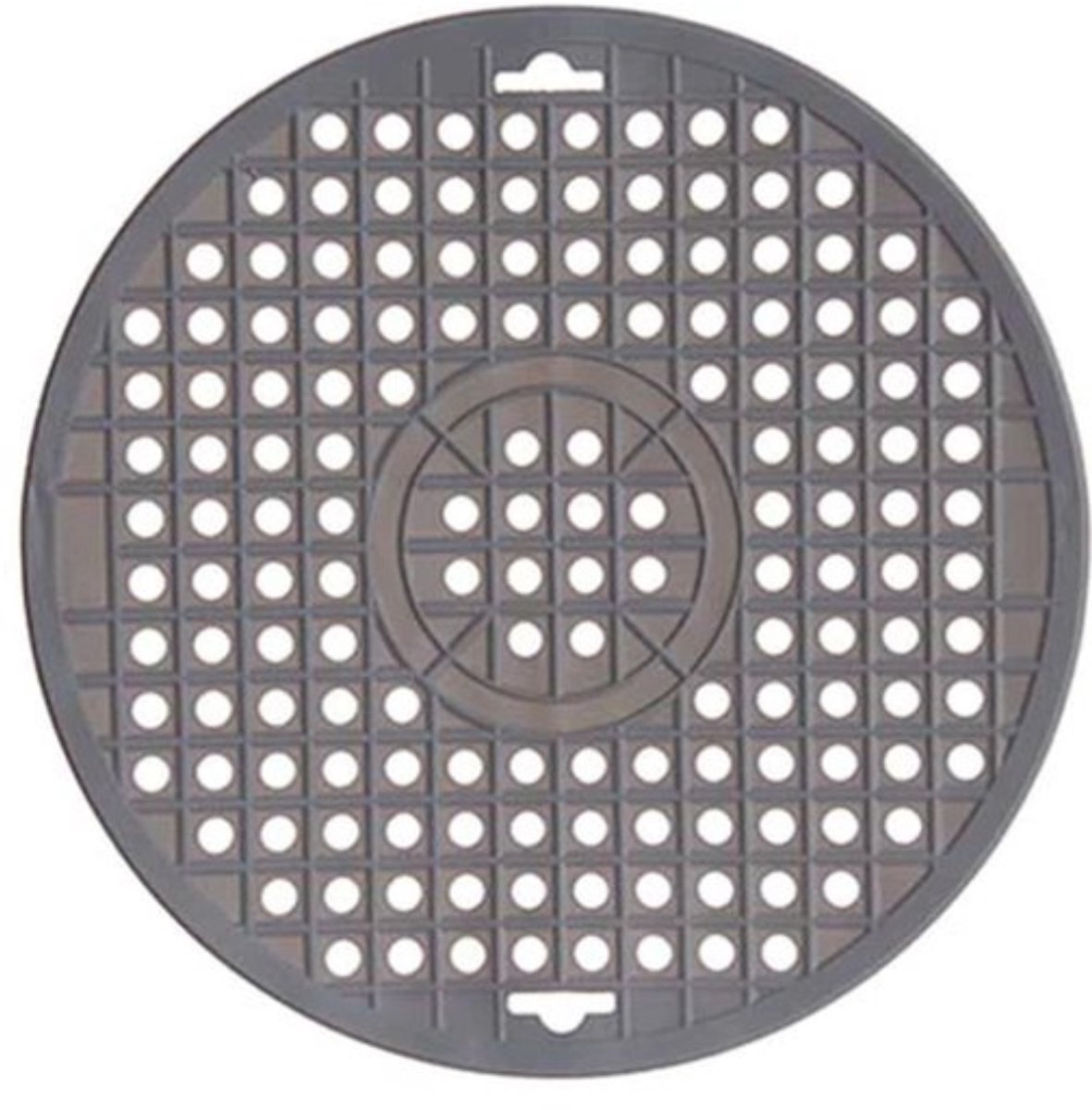 Hauskraft - Gootsteenmat - Rond - Spoelbakmat - Spoelbakmat - Spoelbak Beschermer - 31cm Diameter - Grijs