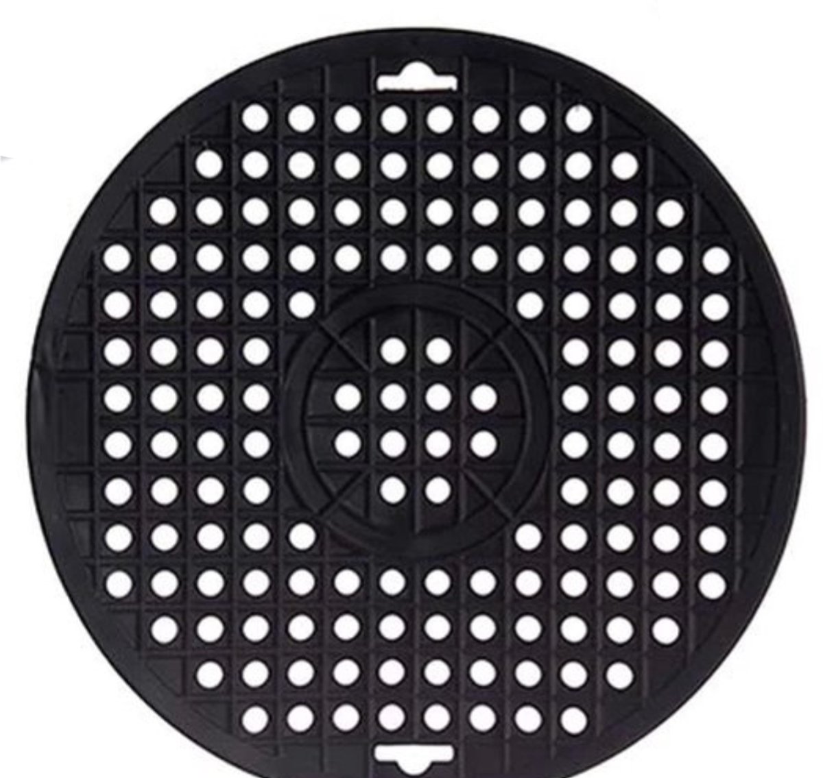 Hauskraft - Gootsteenmat - Rond - Spoelbakmat - Spoelbakmat - Spoelbak Beschermer - 31cm Diameter - Zwart