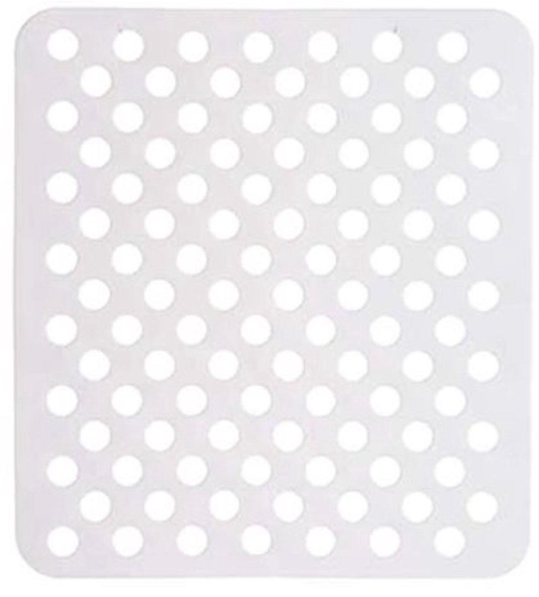 Hauskraft - Gootsteenmat - Rechthoekig - Spoelbakmat - Spoelbakmat - Spoelbak Beschermer - 31x26 cm - Wit