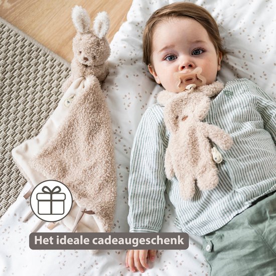 Nattou TEDDY Baby Fopspeenhouder - 26 cm - Konijn doudou als speenhouder - Baby Cadeau - Beige van Nattou — afbeelding 4