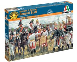 Italeri Modelbouwpakket Militaire voertuigen - 6037 Oostenrijkse en Russische Generale Staf - Napoleontische Oorlogen - 39 Figuren Plastic - 1:72 - Modelbouw