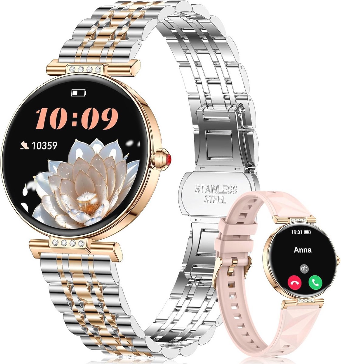 Moderne Gouden Dameshorloge met Vierkante Wijzerplaat - Waterdicht Polshorloge voor Vrouwen