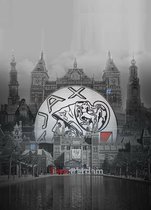 5D Diamond Painting Kit – Ajax Amsterdam Voetbal, Ronde Volledige Boor, 80x100 Cm, Volwassenen Cadeau, Muurdecoratie