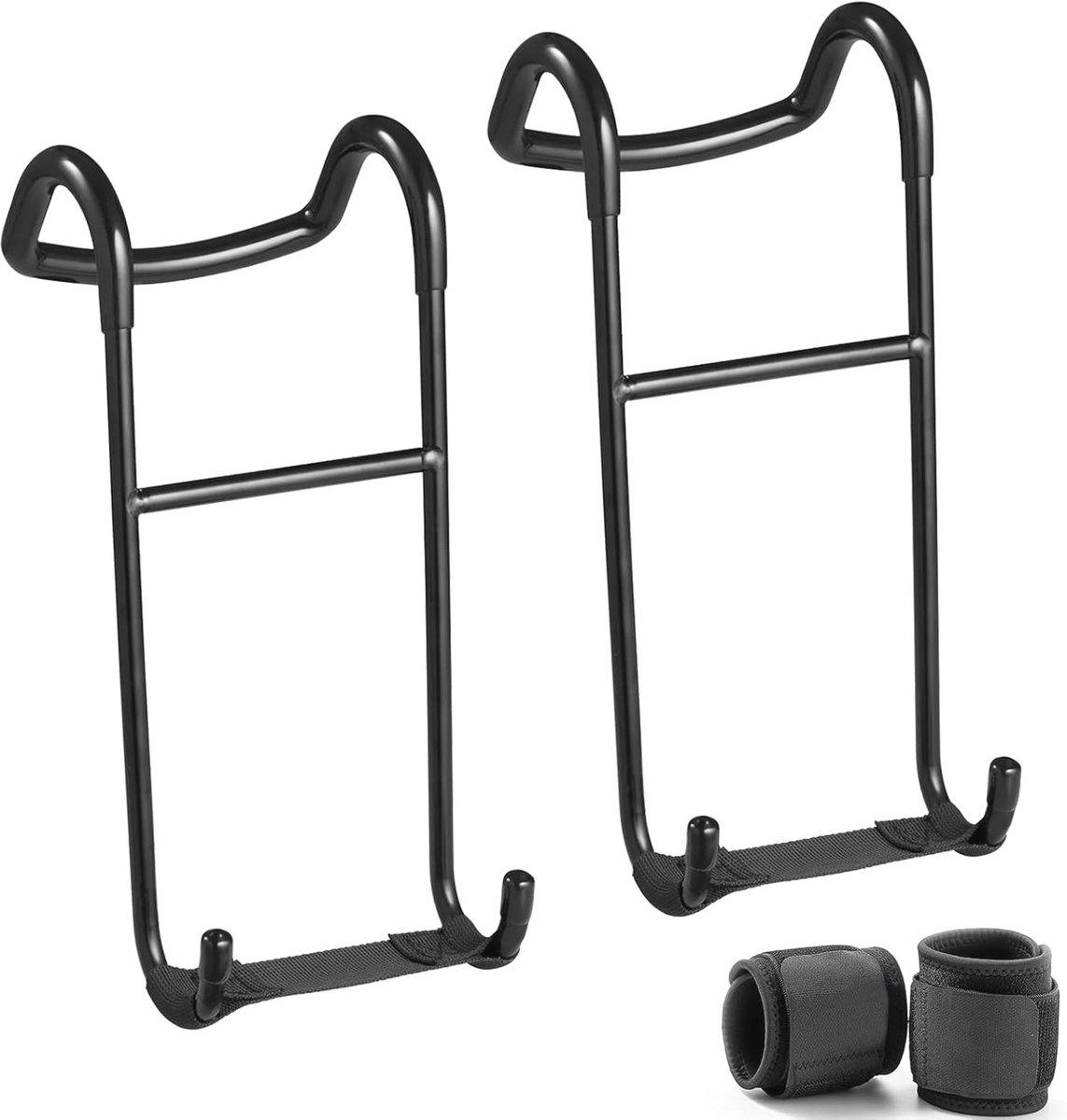 Dumbbell Spotter Hooks Set - 220 Ib Load Capacity, Heavy Duty Barbell Hooks for Weight Bench Press and Workouts