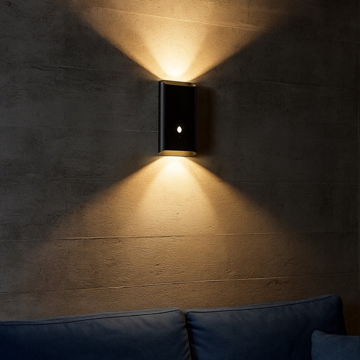 Oplaadbare wandlamp op accu draadloos - met bewegingssensor - CCT - Aanpasbare licht kleur - met afstandsbediening - met batterijen indicator - trapverlichting - Zwart - GESCHIKT VOOR BINNEN