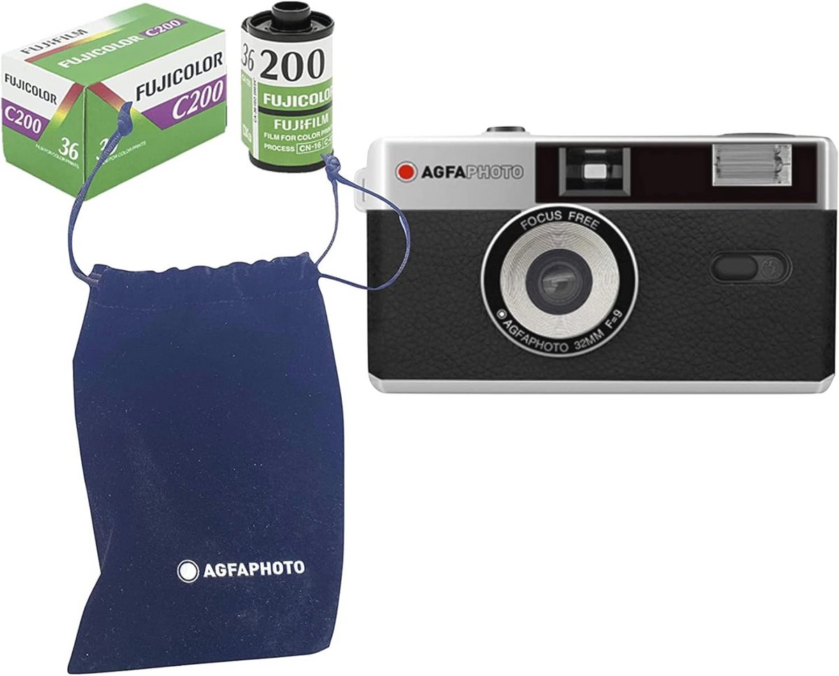 Analoge 35mm Fotocamera Set met Kleur Film en Batterij