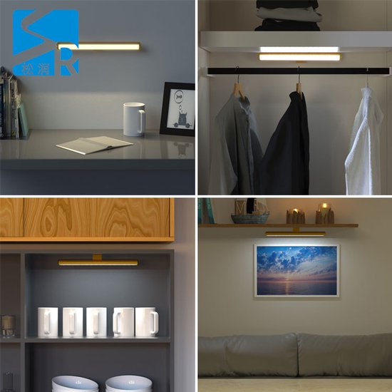 Draadloze schilderijlamp op batterijen, oplaadbare schilderijlamp met afstandsbediening, metalen kunstdisplaylamp, 3 standen, dimbare dartbordlamp met timer voor framegalerij, 300 lm, goud van Merkloos — afbeelding 3