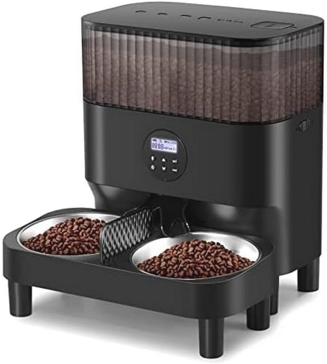 Voederautomaat Tijdgestuurd Kattenvoerautomaat 5L Zwart - Voederautomaat - €232,24