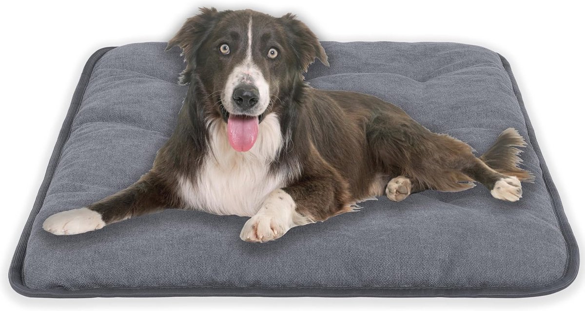 Hondenkussen Grijs XL 90x70cm - Hypoallergeen en Antislip - Wasbaar op 20°C