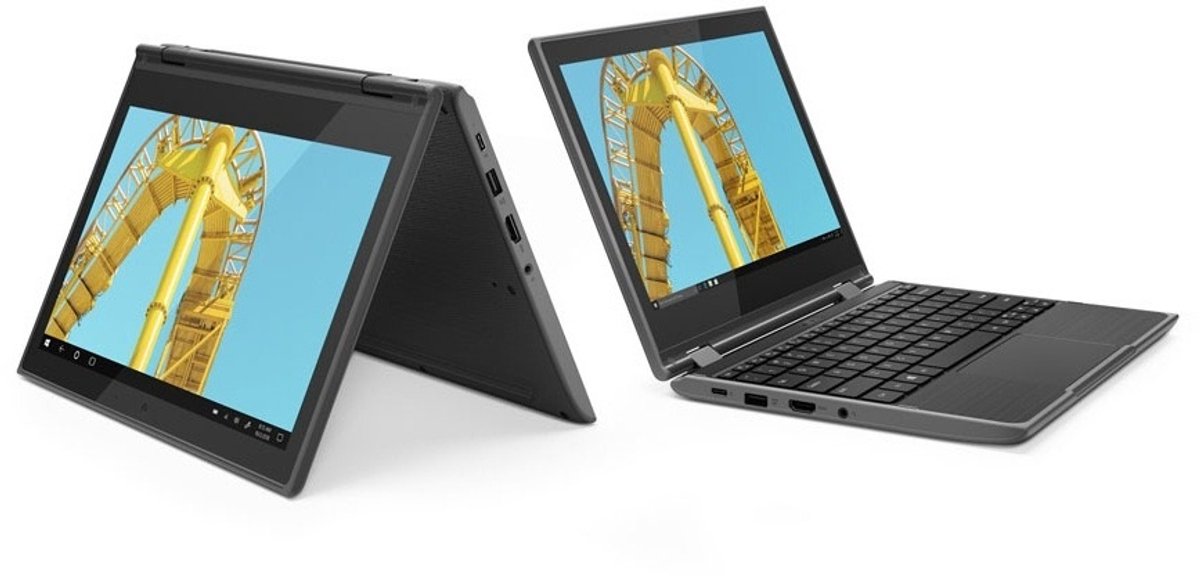 Lenovo 300e (AMD) AMD 3015e Laptop 29,5 cm (11.6") 4 GB - 64 GB - Wi-Fi 5 (802.11ac) Windows 11 SE Zwart — afbeelding 5
