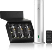 Pip & Wells® Pure One Aroma Diffuser - Waterloze Geurverspreider met 3 Hotelgeuren - Tot 100 m2 - Etherische Olie 360 ml - Mat Zwart - Incl. Afstandsbediening & Oplader