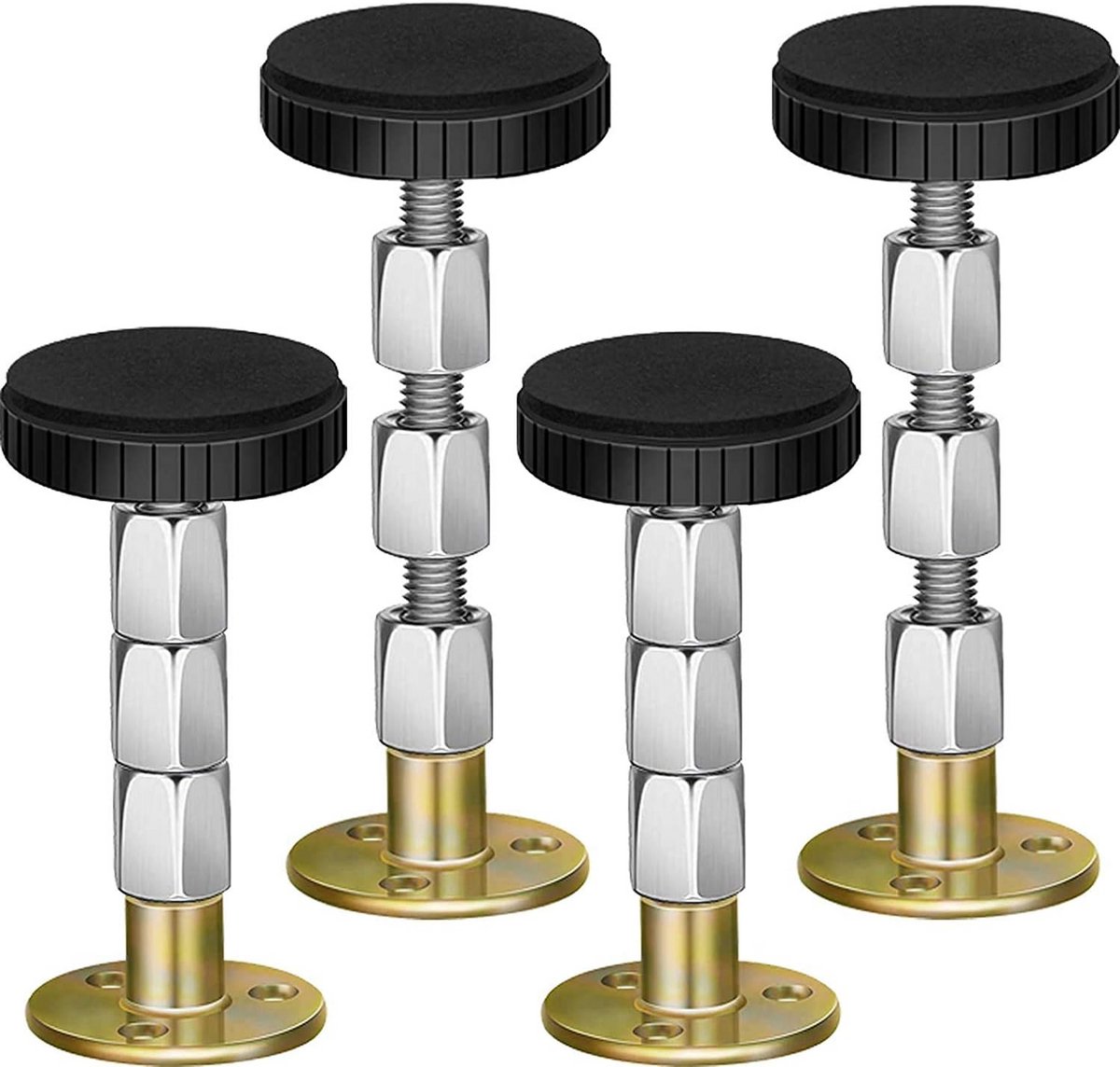 4-Pack Bedframe Anti-Shake Gereedschap - Verstelbare Stoppers voor Stabiele Bedden en Meubels