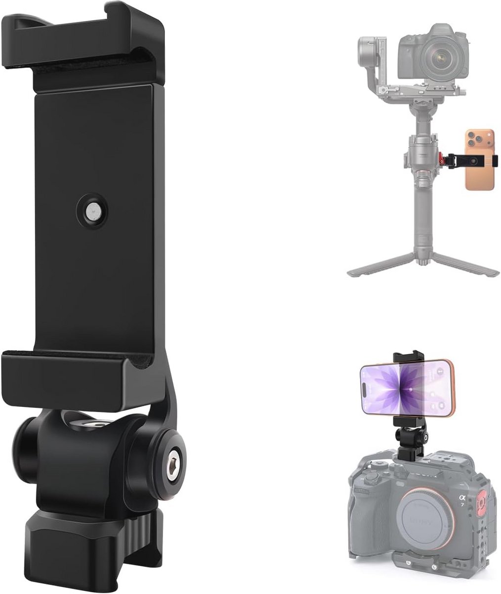 Aluminium Telefoon Statief met Cold Shoe Mount & NATO Clamp voor Gimbal Stabilizers