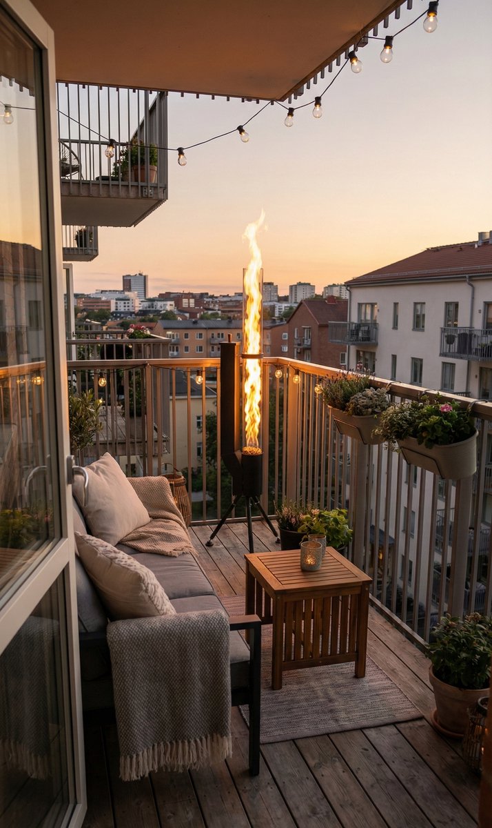 Outdoor Trend 2026 | Wolff Mount Pellet Terrasverwarmer Klein Model – Verticale Vlam, Sfeerlicht en Pellet Warmte – Compacte Pelletkachel voor Terras, Balkon en Tuin - Hoogte: 150 cm - Glasbuis 95 cm – foto 7