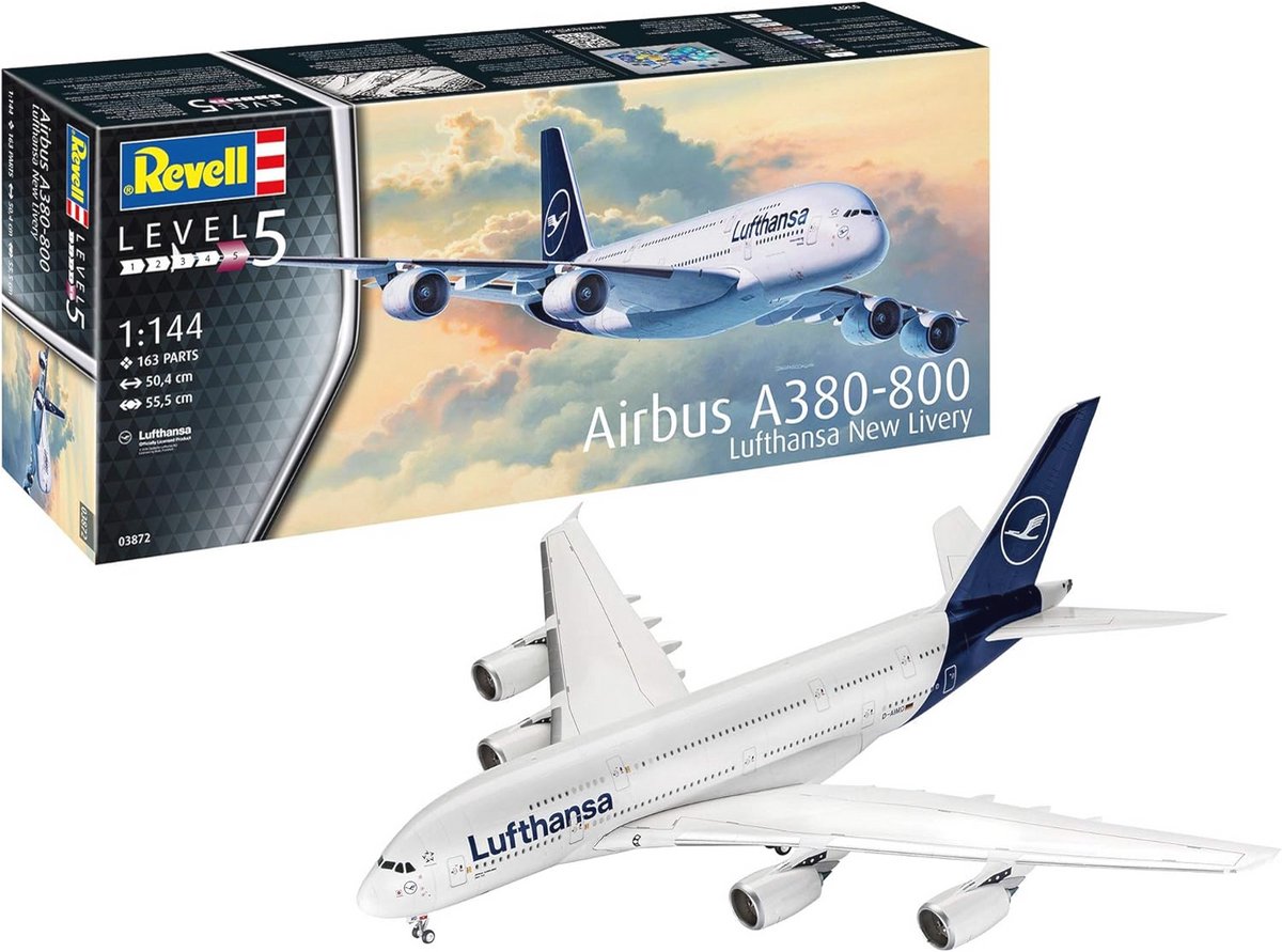 Passagiersvliegtuig Airbus A380-800 Modelbouwset 1:144