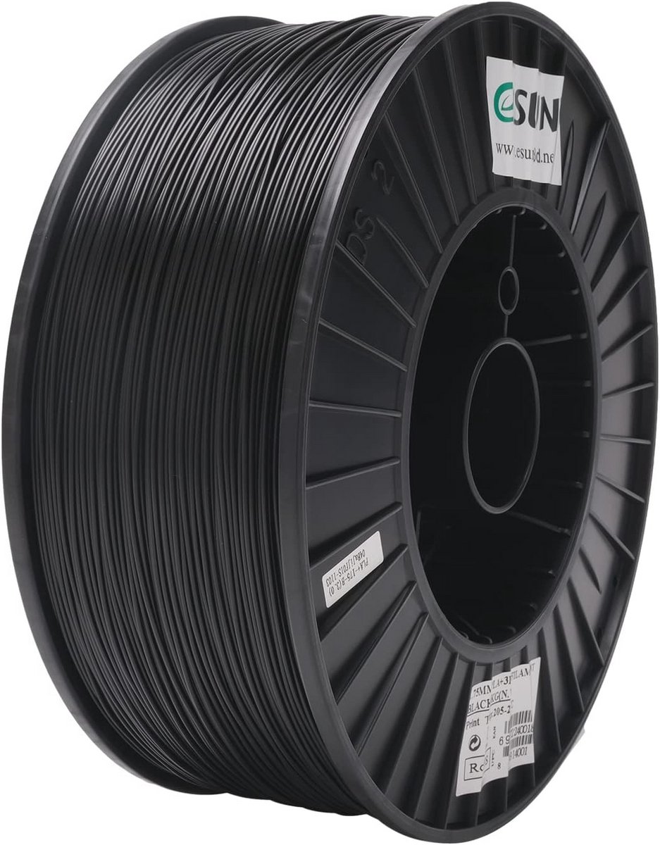 PLA+ 3D Printer Filament 1.75mm - Zwart, 3KG, Hoge Kwaliteit en Nauwkeurigheid