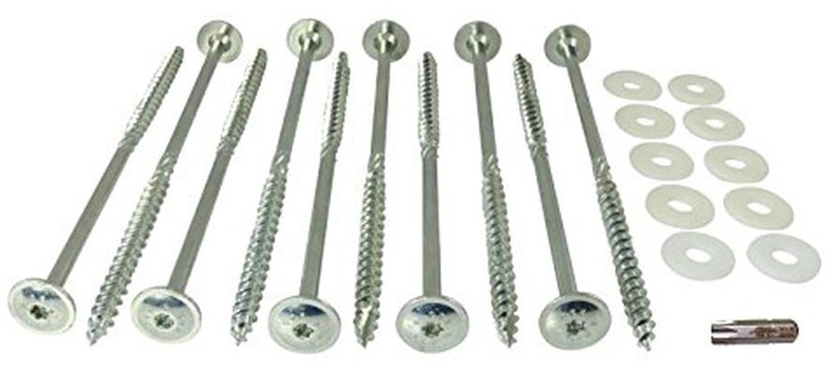 Camping schroefharingen - 10 stuks voor tentbevestiging met bit