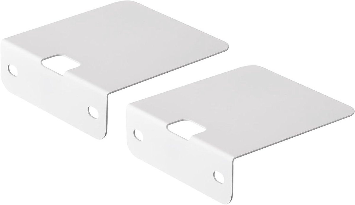 Allecta - Zwemmer Luidspreker Muurbeugel Rekken Metaal Studio Monitor Wit 2 Stuks
