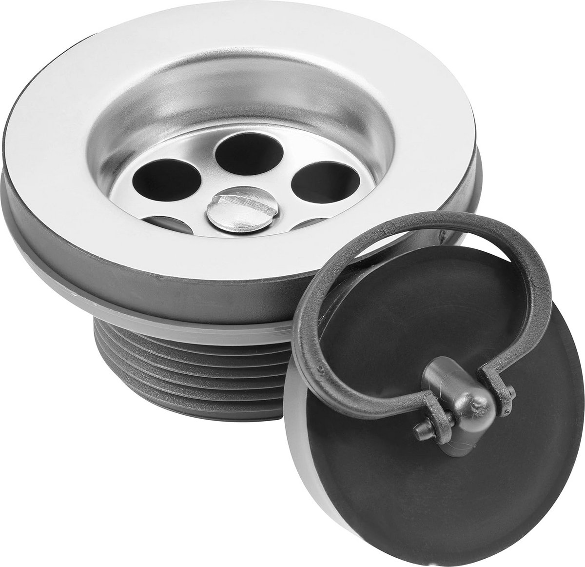 Afvoerventiel 1 1/2 inch voor spoelbakken van gerecycled kunststof - Duurzame oplossing voor afvoerproblemen