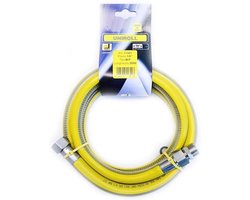 Gasslang 2 m 1/2 inch roestvrij staal voor fornuis en keuken