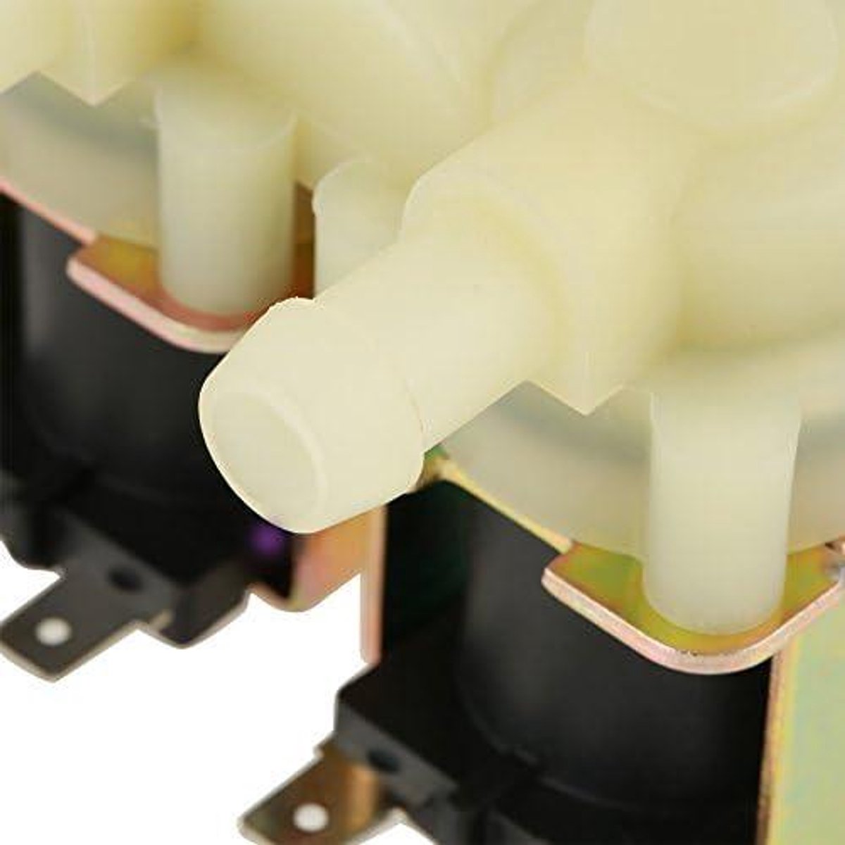 Allecta - Magneetventiel Kunststof Dubbele Doorgang DN20 G3/4 Elektrisch Ventiel 12V Wasmachine