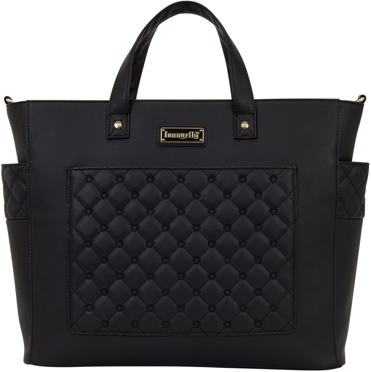 Loungefly Convertible Tote Bag Pin Trader Black