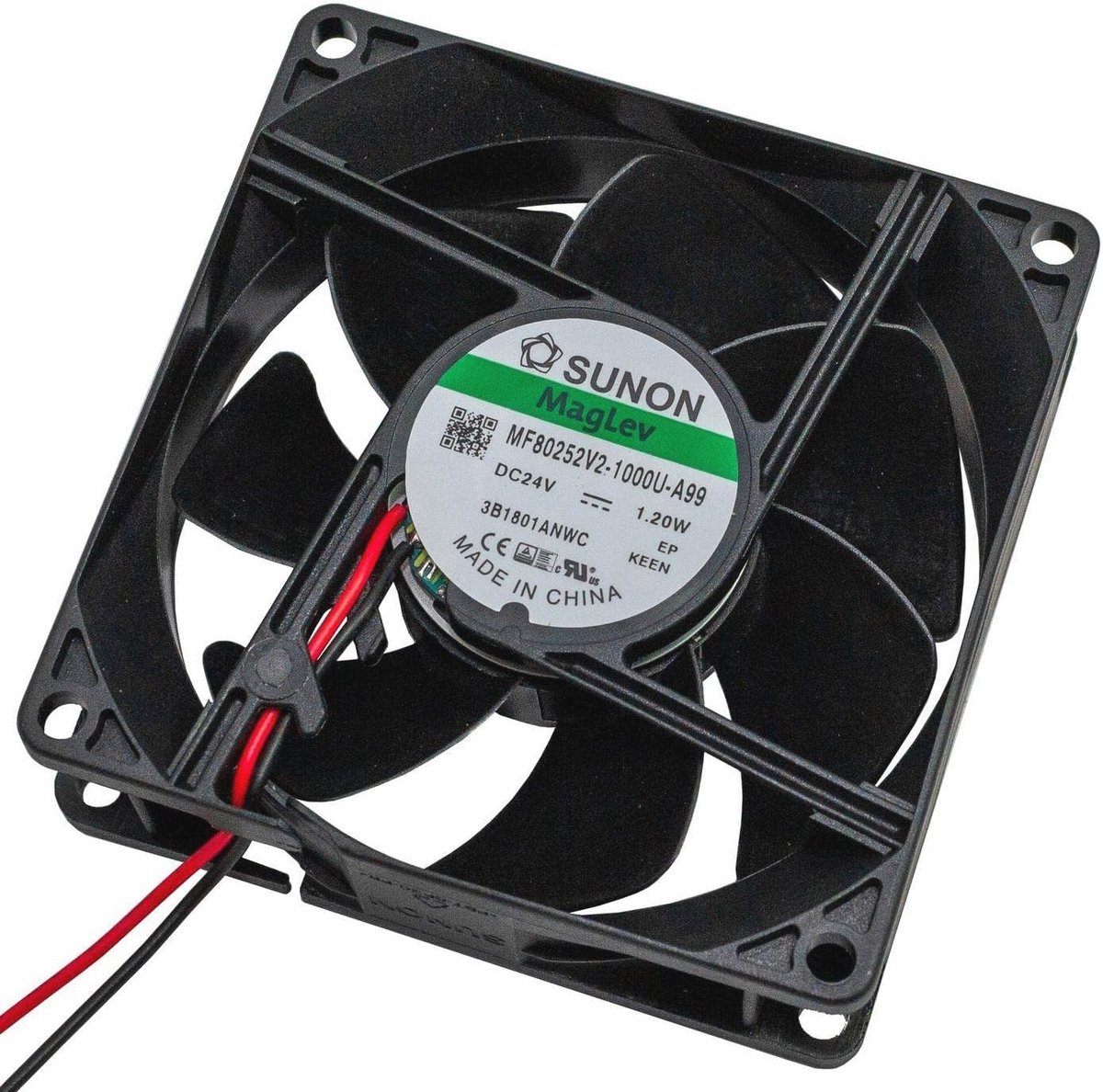 24V DC Axiale Ventilator 80x80x25mm met Hoge Luchtstroom
