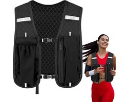 Hardloopvest met reflecterende - Met drinkhouder en telefoonhouder - Running vest - Reflecterende hardloopvesten - Hardloop vest - Hydration Vest - Drink vest - Loopvest - Ultralicht en duurzaam vest - verstelbare - Voor fietsen, trails, marathons