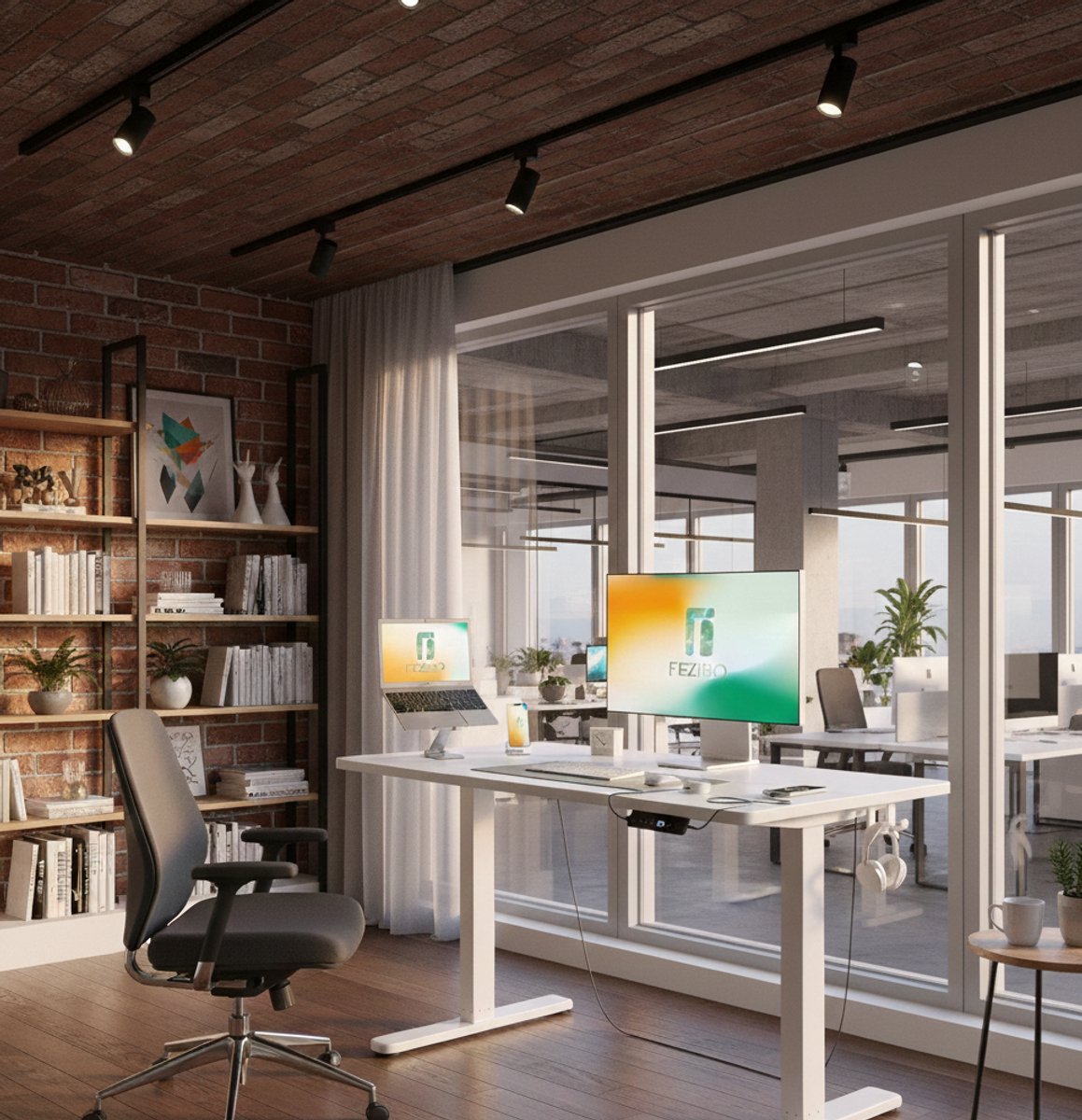 Elektrisch Zit-Sta Bureau 100x60cm – In Hoogte Verstelbaar met Geheugenfunctie, Anti-Collision, Stil & Ergonomisch Werkbureau – Wit – Ideaal voor Thuiswerken & Kantoor – House&Garden