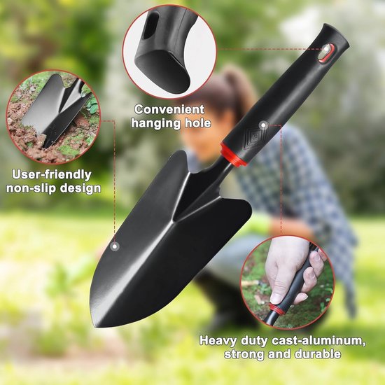 Professionele 3-delige Tuingereedschap Set met Antislip Handgreep van Roestvrij Staal — afbeelding 3
