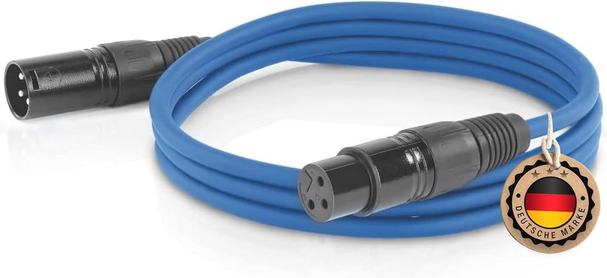 XLR-kabel 10m - Microfoonkabel XLR-stekker naar XLR-bus voor heldere audio