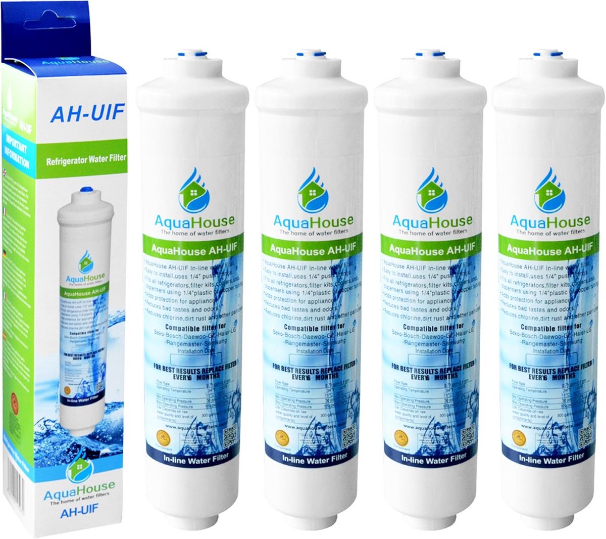 Waterfilter voor koelkasten - Compatibel met meerdere modellen (4 stuks)