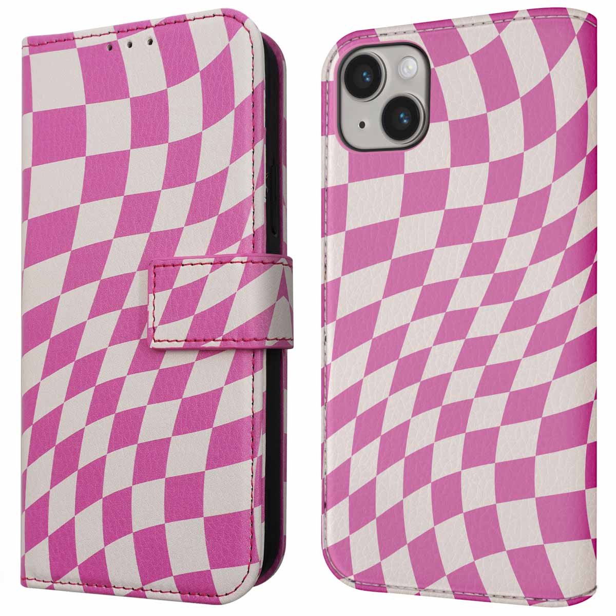 imoshion Hoesje - Geschikt voor Apple iPhone 14 - Design Bookcase smartphone - Retro Pink