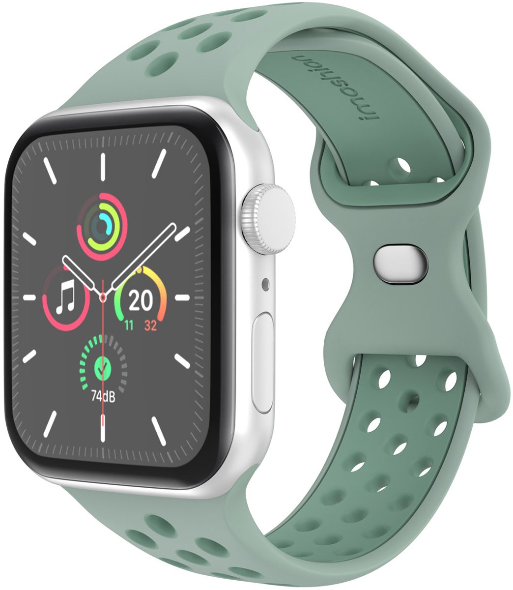iMoshion Sport⁺ bandje geschikt geschikt voor Apple Watch Series 1 / 2 / 3 / 4 / 5 / 6 / 7 / 8 / 9 / SE - 38 / 40 / 41 mm - Maat M/L - Sage