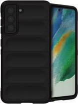 Coque Samsung Galaxy S21 FE Siliconen - Coque Arrière iMoshion EasyGrip - Zwart