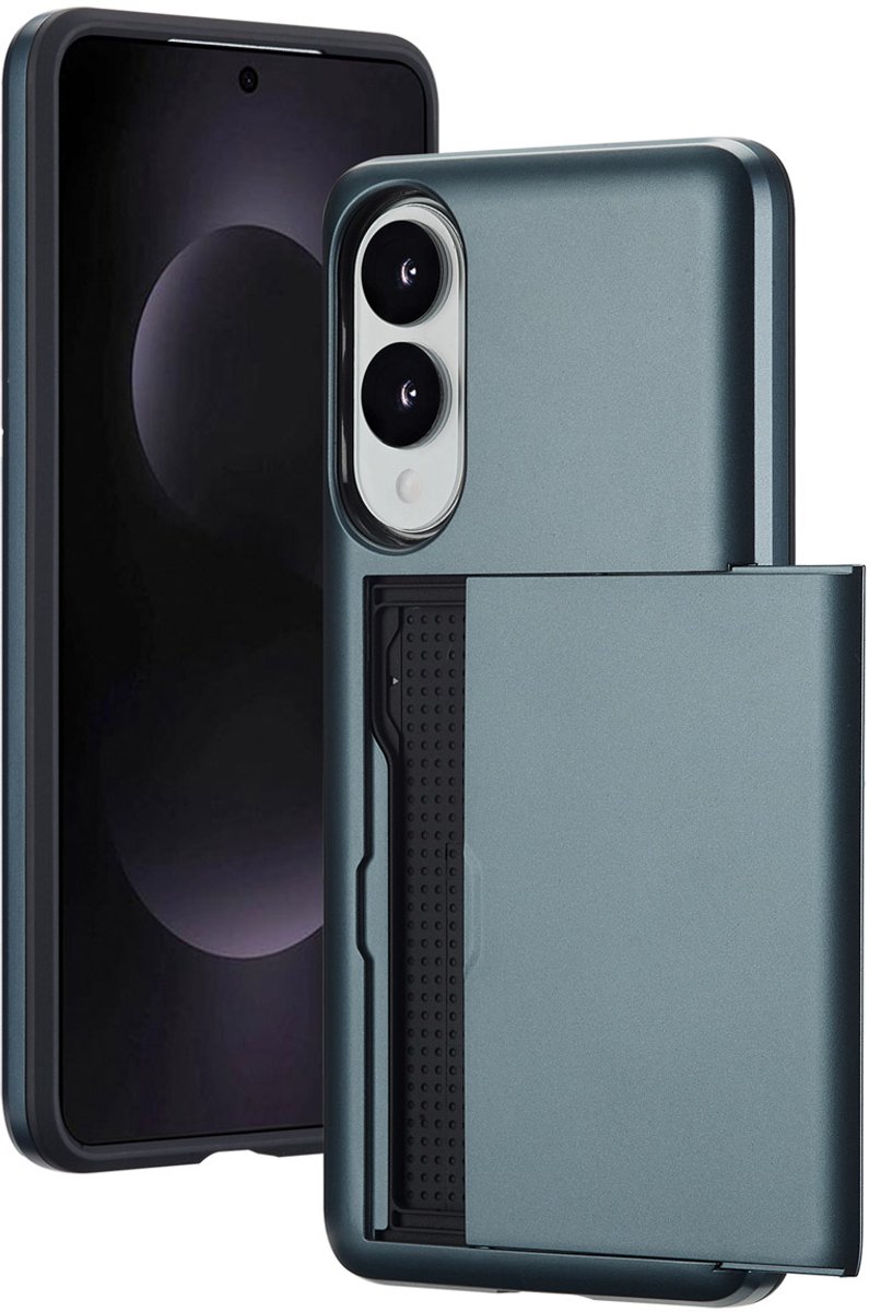 imoshion Hoesje met Pasjeshouder - Geschikt voor Samsung Galaxy S25 Edge - Donkerblauw