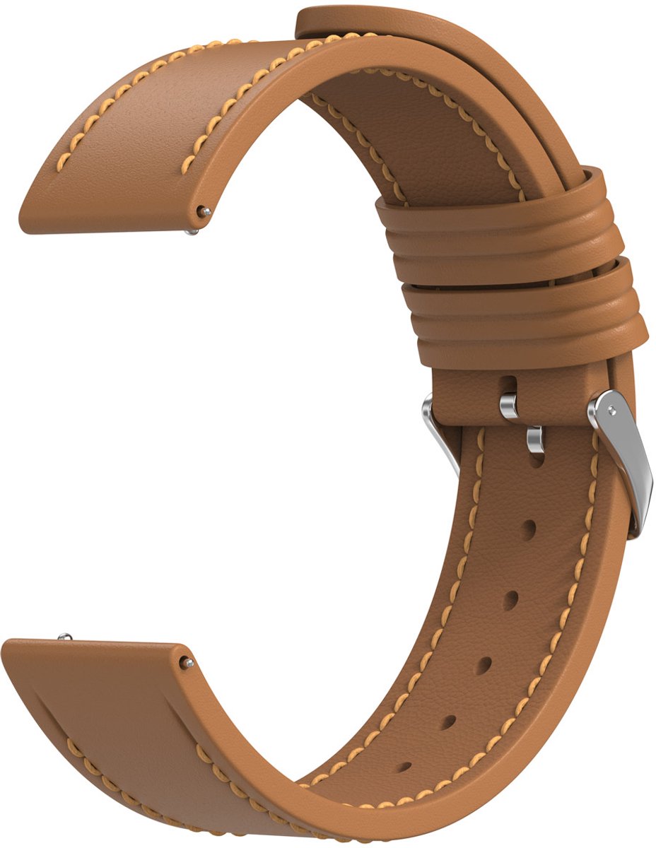 Modern leren bandje - Geschikt voor Samsung Galaxy Watch 7 (40/44mm) - Bruin