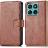 imoshion Hoesje - Geschikt voor Motorola Edge 60 Fusion - Luxe Bookcase - Bruin