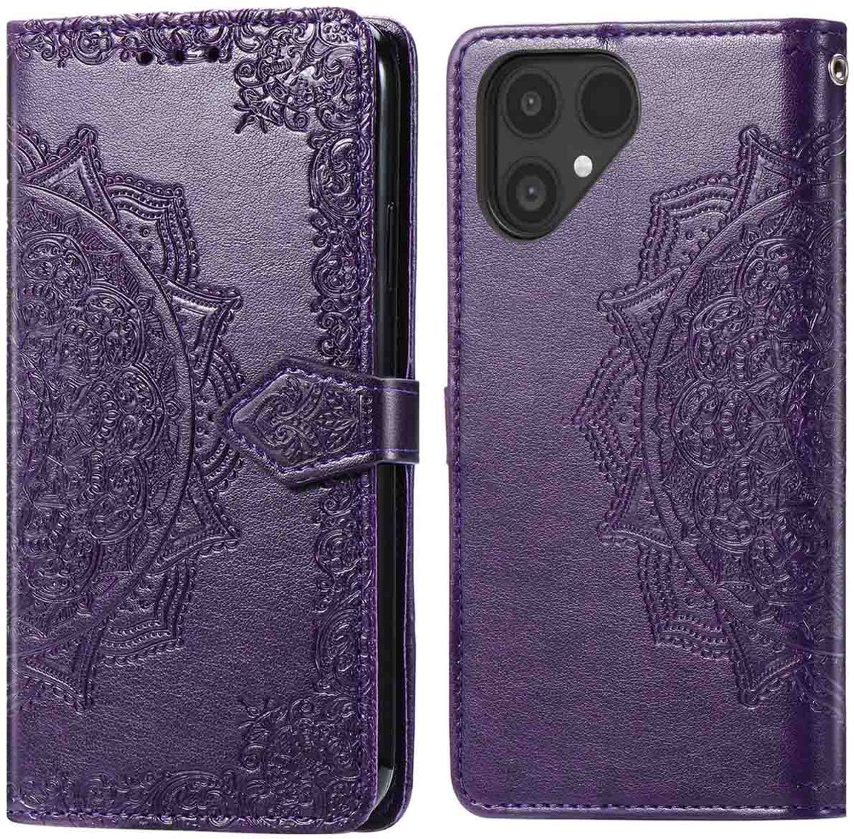 imoshion Hoesje - Geschikt voor Fairphone 6 - Mandala Bookcase - Paars