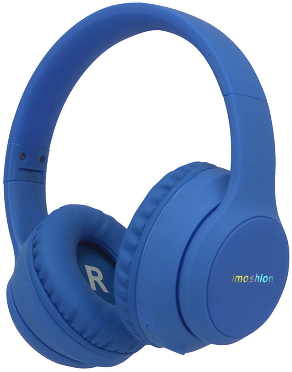 iMoshion Koptelefoon Kinderen Met Led Verlichting Bluetooth - Kinder Koptelefoon / Hoofdtelefoon Draadloos Over Ear - Cobalt Blue