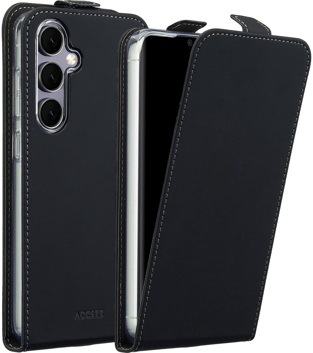 Accezz Hoesje - Geschikt voor Samsung Galaxy S24 FE - Flipcase - Zwart